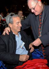 2013 Lourdes Pilgrimage - SUNDAY Cardinal Dolan Presents Malades Medals Pius X (36/71)